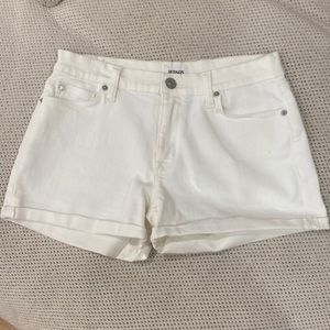 Hudson white denim shorts